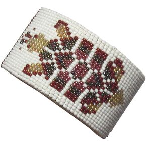Beaded Cuff Bracelet,Native American Style Handmade Beaded Boho Cuff Bracelet for Unisex,Handmade Beaded Bohemian Cuff Bracelet.
