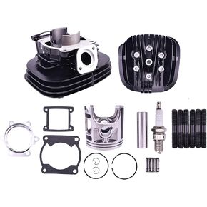 Cylinder Head Piston Ring Gasket Top End Kit Compatible with Yamaha YFS200 Blaster 200 1988-2006 195cc 66mm 2XJ-11311-02-00 2XJ-11111-00-00 3JM-11351-02-00
