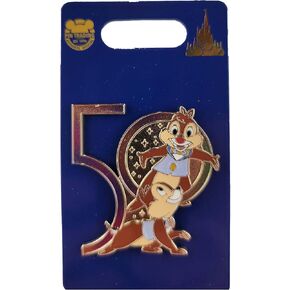 Disney Pin - Walt Disney World - 50th Anniversary - Chip and Dale
