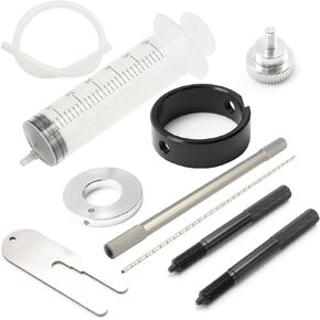 Universal Motorcycle Fork Service Tool Kit, Fork Maintenance Tool Set Fork Oil Level Tool, Fork Spring Compressor and Damper Rod Bleed Tool