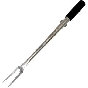 Firedisc Ultimate Forking Tool - شوكة معدنية شديدة طويلة لطهي اللحم مع مقبض مطاطي - شوكة شواية كبيرة الحجم للطهي في الهواء الطلق والشواء - 23 × 7 × 2 بوصة