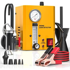 Smoke Machine Automotive Leak Detector with Built-in Air Pump, Pressure Gauge, Flow Meter, Vehicle Diagnostic Tool for Leaks Test in Vacuum,Fuel,EVAP & Other Cars System(Oil Not Included)