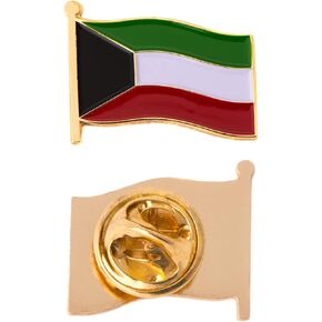 الصحراء الصبار الكويت طية طية صدر السترة مينا مصنوعة من القبعة التذكارية المعدنية للرجال النساء الوطنيين الكويتيين (التلويح دبوس البصفقة العلم)