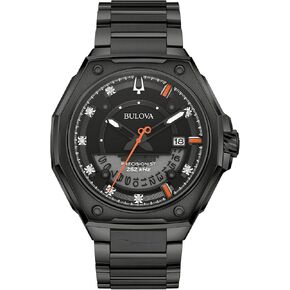 Bulova Marc Anthony Mens Series X Diamond Dial Black Ion-Plated Watch, Style: 98D183