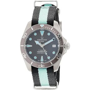 Certina ، Mens ، DS Action Diver 38mm Powermatic 80 ، Titanium ، Swiss Automatic ، Watch ، Anthracite ، Plastic ، 19 ، (C0328074808100)