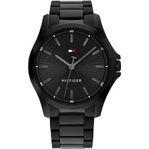 Tommy Hilfiger Men's 3H Quartz Watch, Stainless Steel Bracelet, Water Resistant 3 ATM, Modern and Stylish Timepiece, Gift for Him, 42mm