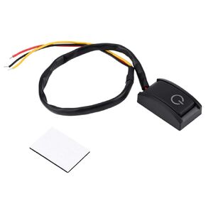 Adhesive Sticky Button Switch, Stick on Switch 12v, DIY Car Button Switch with White Led Light