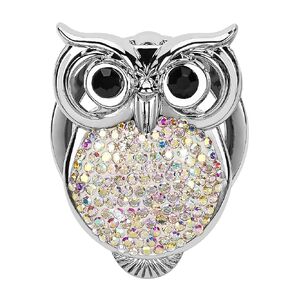 Car Engine Start Button Cover, Alloy Metal Trim for General Motors Ignition Switch, Women Push Start Cover for Men, Bling Owl Crystal Rhinestones Auto Car Start Stop Button Cover Gift