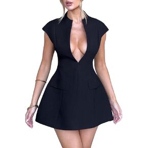 النساء مثير ديب الخامس فستان اللباس الغلاف خط ملعب صغير لباس الحفلات القصيرة in Kuwait