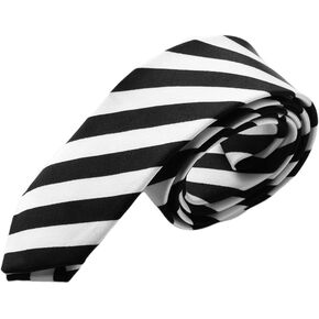 Black And White Striped Tie for Men Mens Formal Striped Necktie Neck Tie Cosplay Party Tie for Women Boys Mens Casual Tie Necktie Wedding Business Neck Ties for Men Mens Christmas Tie for Men Boys