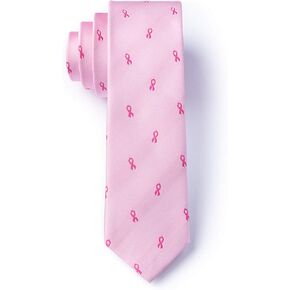 Men's Breast Cancer Pink Ribbon XL Extra Long Necktie Tie Neckwear