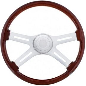 United Pacific 88143 Steering Wheel, 18", 4 Spoke, with Hub, for International