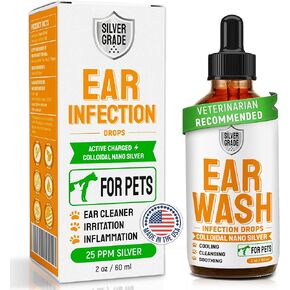 Wound Spray for Pets ● Helps with Rashes, Skin Irritation, Bites & Burns ● Colloidal Silver Wound and Skin Care for Dogs & Cats ● Safe if Licked ● 2 Pack