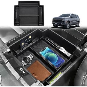 Dash Storage Tray for 2021-2023 Yukon Tahoe Suburban Insert behind Screen Organizer Box Interior Accessories Compatible with GMC Yukon Tahoe Suburban 2021 2022 2023 Not for Denali