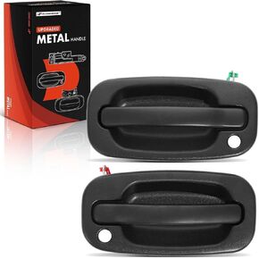 A-Premium Front Left & Right Pair Upgraded Metal Exterior Door Handles with Key Hole Compatible with 1999-2007 Chevy & GMC Models - Silverado Sierra 1500 2500 3500, Tahoe, Suburban, Avalanche, Yukon