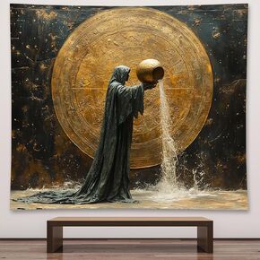 Liuzhouzai Vintage Zodiac Leo Tapestry Wall Hanging Astrology Home Decoration Aesthetics Suitable for Bedroom Living Room Dormitory Office Wall Decor 60x50 Inches