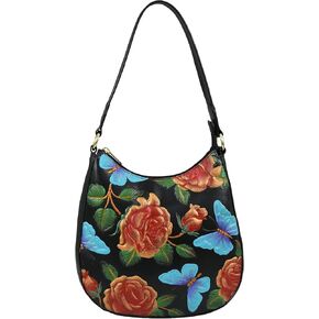 Anuschka Women's Original Hand-Painted Genuine Leather Large Hobo