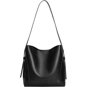 Women's Trendy Tote Bag Vegan Leather Shoulder Crossbody Purse Large Bucket Handbag Soft Top Handle Satchel
