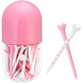 60 PCS Pink Golf Tees 2-3/4 " - إكسسوارات غولف مضحكة للنساء ، متينة وأنيقة للجولف من أجل المتعة واللعب الوظيفي