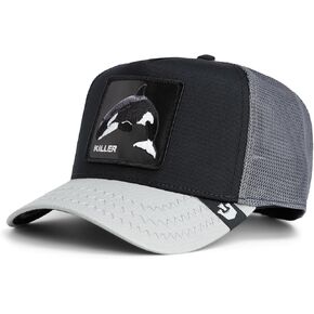 Goorin Bros. The Farm Unisex Original Adjustable Snapback Trucker Hat, Onyx (The Killer Orca), One Size