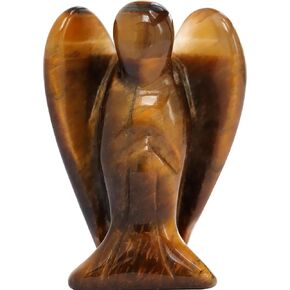 White Labradorite Angel 1.5" Decor Healing Crystals Spiritual Protection Guardian Statue Polished Natural Stone Sculpture Statue Hand Carved Figurines Meditation Women Men Gift