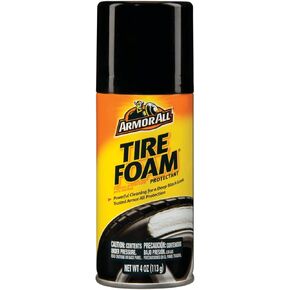 Armor All Car Tire Foam Spray, Tire Cleaner Foam for Restoring Color and Tire Protection, 4 Oz (Packaging May Vary)