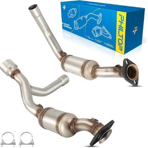 PHILTOP Front Catalytic Converter Kit Compatible with Dodge 2002-2003 Ram 1500 4.7L RWD Stainless Steel Catalytic Converter Replace# 14633, 645769, 20480 (EPA Compliant)