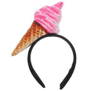 Ice Cream Cone Spa Headband: Novelty Hair Headpiece for Halloween, Dessert Party Costume, Food Vendor - Fun Accessory for Adults