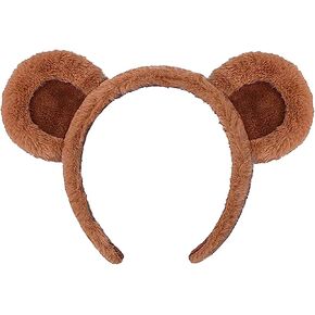 Brown Bear Ears عقال ، عصابة رأس الدب ، زي Arthur ، عصابة رأس حيوانية لطيف للعقدة للبنات ، الرجال ، آذان الكلاب ، ارتداء الرأس لزيار الأزياء ، زي الديكور ، غسل الزي.