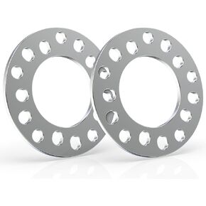 MZS 5x114.3 Wheel Spacers, 1/4" 6mm Thick 5x4.5 5x115 - M14x1.5 1/2" Thread Pitch Compatible with Wrangler TJ YJ/Cherokee/Explorer/Mustang/Ranger/Challenger/Model Y 2WD/4WD Fit 5 Lug