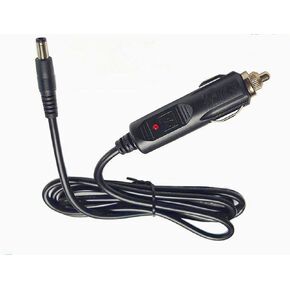 DC5.5mmx2.1mm Male to 12V 24V Male Cigarette Lighter 18AWG Cable DC5521 Charger Extension Adapter Power Cable with LED Indicator for Car Bus 1.5m/4.9Ft