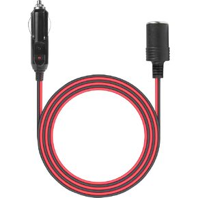 6FT 16AWG Cigarette Lighter Extension Cord,Car Accessories 12V/24V Extension Cable,Car Extension Cord,Heavy Duty Auto DC Power Plug Connector,Suitable for Chargers and Other Portable Equipment