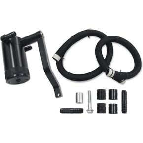 6.4L Billet Oil Catch Can Kit With Z-Bracket Technology For 2011-2021 Dodge (black)