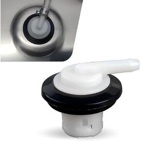 Downhill 1 PC Fuel Tank Vent Valve with Grommet Kit, Vent Hole Plug W-004, Compatible with Ford 1980-1996 F150 F250, 1980-1997 F350 (White)