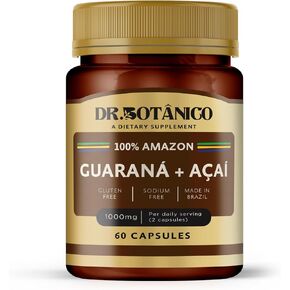 Guaraná + Açaí 1000mg - الطاقة الطبيعية ومضادات الأكسدة | الدكتور بوتانيكو (60 كبسولة)