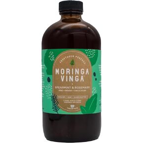 Vinga Organic Elderberry & Holy Basil Moringa Infusion - منشط عشبي يومي مع خل التفاح ، الزنجبيل ، الكركديه ، العسل | يدعم المناعة والعافية بشكل عام | غير المعدلة وراثيا ، 16 أوقية