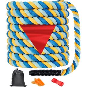 20FT Field Day Tug of War Rope for Kids and Adults, Outdoor Lawn Yard Family Birthday Party Games, Outside Backyard Camping Picnic Games, Backyard Carnival Games Fun for Team Building Activities