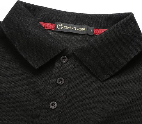 GHYUGR Men's Slim Fit Short Sleeve Polos Classic Athletic Performance T-Shirts with Pockets in Kuwait