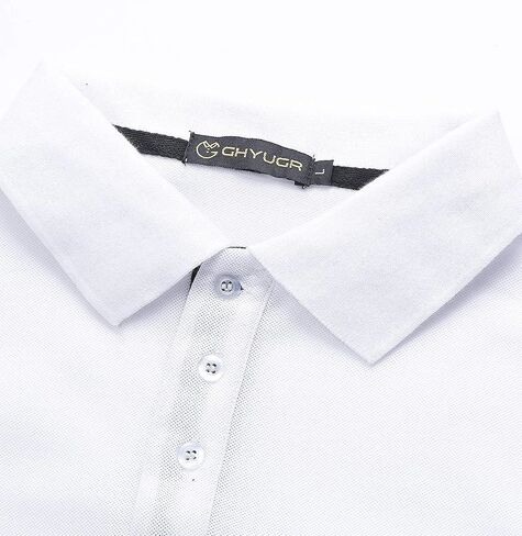 GHYUGR Men's Slim Fit Short Sleeve Polos Classic Athletic Performance T-Shirts with Pockets in Kuwait