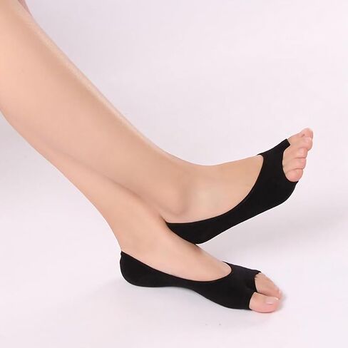 Open-toe Socks,No-Show Socks,Shallow Mouth Socks Yoga Socks summerFish Mouth Shoes Socks for Women 1 Pair (Black) in Saudi Arabia