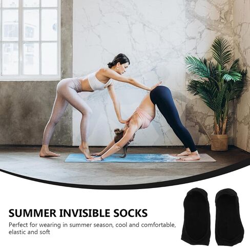 Open-toe Socks,No-Show Socks,Shallow Mouth Socks Yoga Socks summerFish Mouth Shoes Socks for Women 1 Pair (Black) in Saudi Arabia