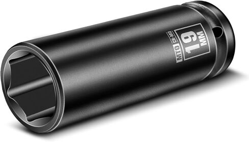 1/2" Drive 19mm Deep Impact Socket, 6 Pt. Metric Socket, CR-MO Steel & Anti-Corrosion Coating for Heavy-Duty Use in Saudi Arabia