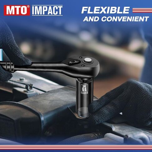 1/2" Drive 19mm Deep Impact Socket, 6 Pt. Metric Socket, CR-MO Steel & Anti-Corrosion Coating for Heavy-Duty Use in Saudi Arabia