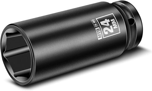 1/2" Drive 19mm Deep Impact Socket, 6 Pt. Metric Socket, CR-MO Steel & Anti-Corrosion Coating for Heavy-Duty Use in Saudi Arabia