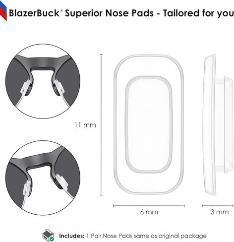 BLAZERBUCK Clear Replacement Nose Piece Pads for Costa Del Mar Paloma in Saudi Arabia