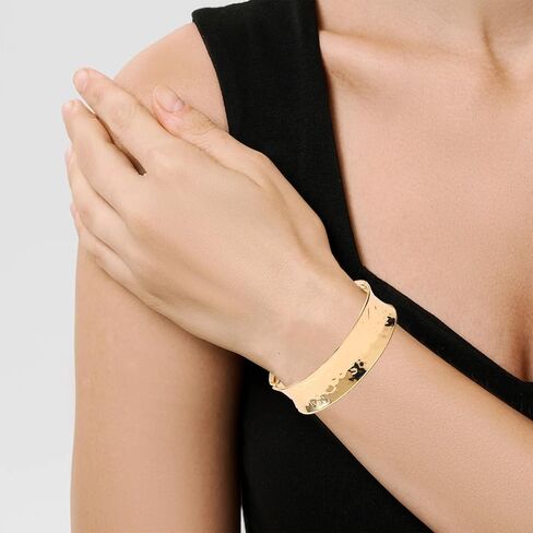 KOLODOGO Gold Bracelets for Women Hammered Wide Cuff Chunky Bracelets Open Cuff Irregular Bangles Adjustable Wrist Cuff Bracelets for Women in Saudi Arabia