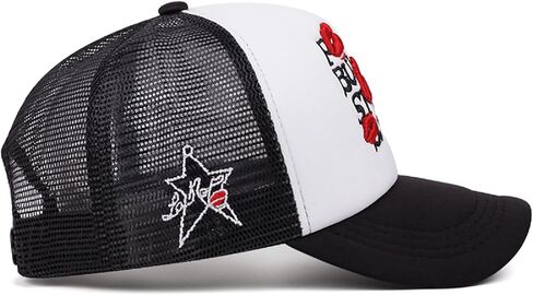 UMiCHOi Embroidery Trucker Hat Cute Dad Hat Mesh Lip Star Baseball Caps for Men Women Youth in Saudi Arabia