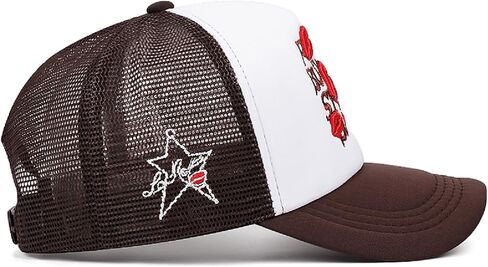 UMiCHOi Embroidery Trucker Hat Cute Dad Hat Mesh Lip Star Baseball Caps for Men Women Youth in Saudi Arabia
