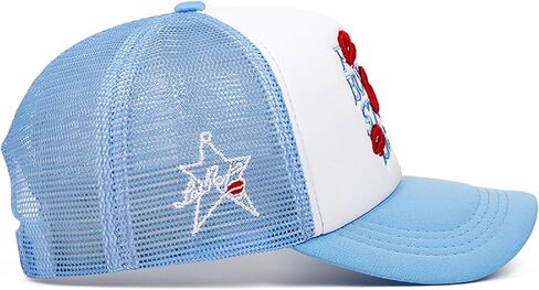 UMiCHOi Embroidery Trucker Hat Cute Dad Hat Mesh Lip Star Baseball Caps for Men Women Youth in Saudi Arabia