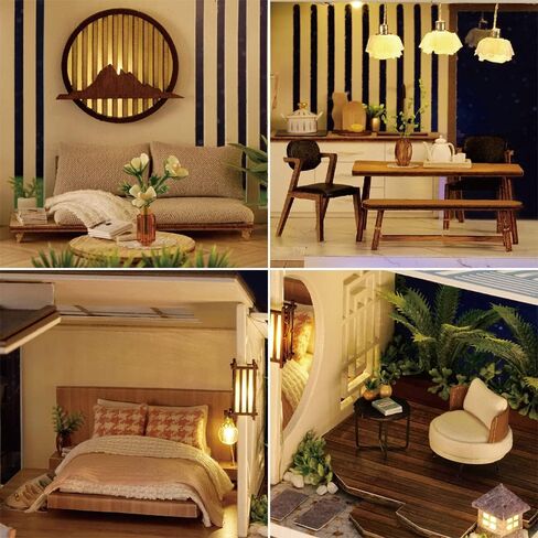 مجموعة أثاث وأثاث مصغر من Roroom، فيلا صغيرة أوروبية خشبية ثلاثية الأبعاد مع غطاء مقاوم للغبار وحركة موسيقية، فكرة غرفة إبداعية لهدية عيد ميلاد عيد الحب (P016) in Kuwait